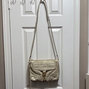 Rebecca Minkoff Cream Crossbody Bag with Chain Strap